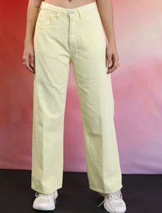 Zara Lemon Green Jeans