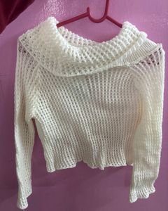 Off-Shoulder Knit Sweater