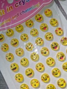 Smile emoji Sticker Combo Of 3