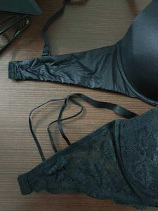 3 Black bras - 38C