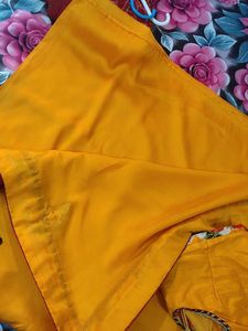 new Vibrant Yellow Saree with Embellished Border