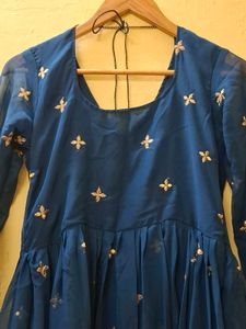 Beautiful Royal Blue ethnic gown with dupatta 🩵🩵