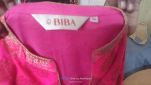 BIBA Pink Brocade Kurta