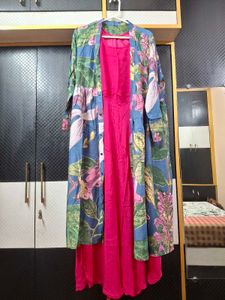 Floral print shrug and a slip