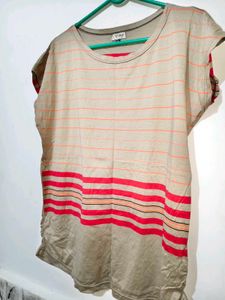 Striped Casual T-Shirt 40"-44" Size L-XL