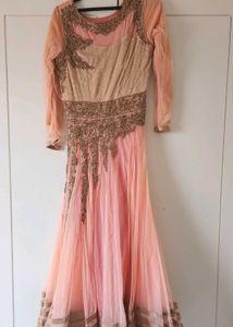 Elegant Pink Embellished Ethnic Gown