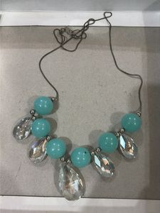 Turquoise & Crystal Beaded Necklace