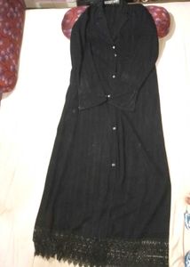 Elegant Black Front Open Abaya