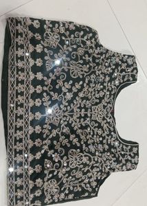 Green XL Embellished Lehenga Choli Set