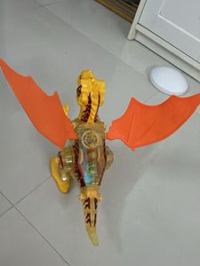 Yellow Dinosaur Toy with Orange Wings
