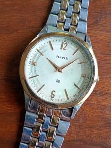 HMT Two-Tone Metal Band Watch