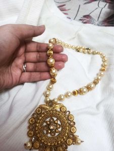 Pearl & Gold Statement Necklace