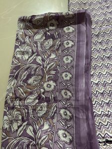Lavender Floral Dress Materials