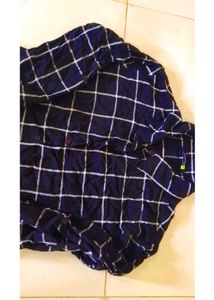 🛍️trio -Chic Black &amp; White Checkered Shirt Dress