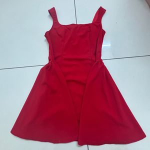 Chic Red A-Line Dress