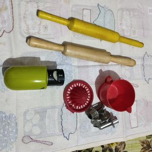 combo of knife sharper, juser and 2 roti or papad