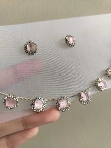 Sparkling Gemstone Necklace &amp; Earring Set of 3