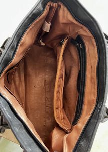 Caprese Black Leather shoulder Bag