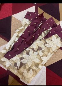 Elegant Maroon kurti with duppatta