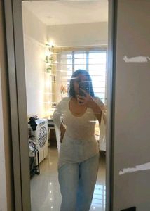 Sheer Bell Sleeve Top
