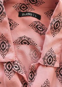 Pink Printed Short Sleeve Shirt