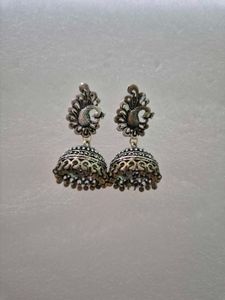 Customized Antique Peacock Jhumka Earrings-Unused