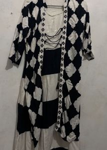 Boho Chic Black &amp; White Dress