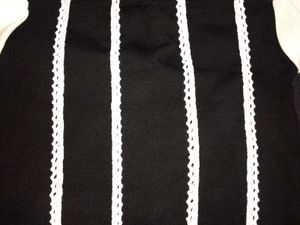 Black &amp; White Puff Sleeve crop top