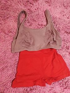 Comfortable Sports Bra and Shorts Set