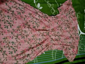 Floral Printed Pink Maxi Dress For Women