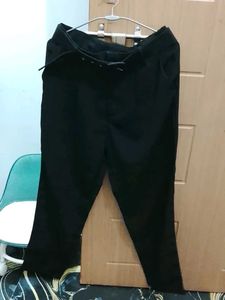 Annabelle Black High-Waisted Trousers