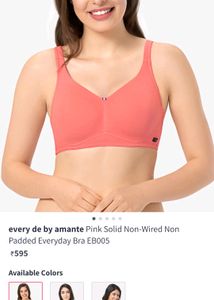 🌺Every De By Amante Pink Non Wired Women Wear