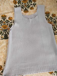 Light Blue Knit Tank Top
