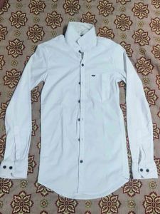 White Long Sleeve Button-Down Shirt