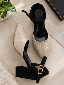 ✨ Stylish Silver & Black Women’s Heels ✨