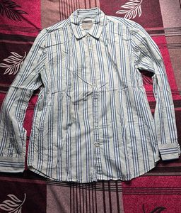 Bare Classic Striped Button-Up Shirt