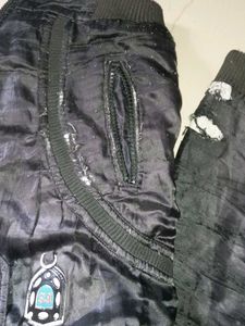 Black Graphic Jacket (Defect on Sleeves