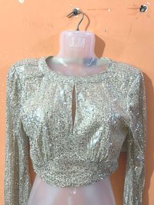 Sparkling Sequin Crop Top