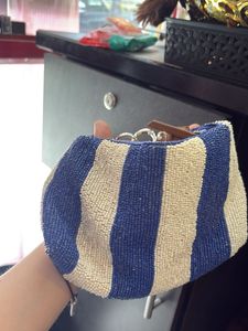 Zara Striped Palm Tree Clutch