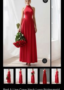 Elegant Red Halter Neck Maxi Dress