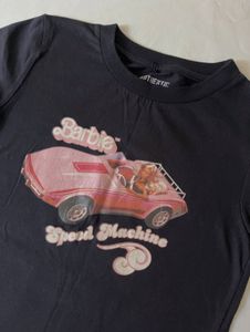 Cute Barbie "Speed Machine" Graphic T-Shirt