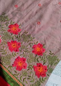 Embroided Women Brown Kurta