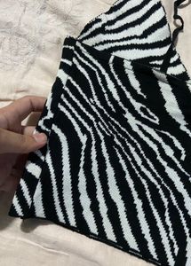 Zebra Print Crop Top