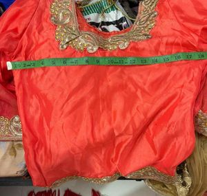 Stunning Pink &amp; Gold Embroidered Lehenga Choli