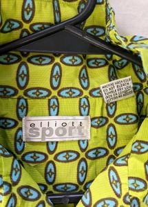 Retro Geometric Print Short Sleeve Shirt