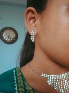 Sparkling Waterfall Necklace &amp; Earrings Set