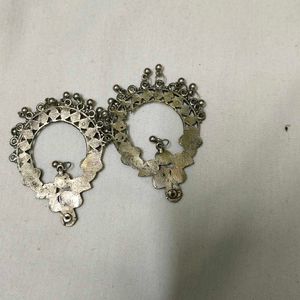 Oxidised Silver Jhumka Earrings