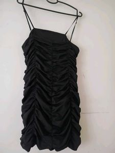 Chic Ruched Spaghetti Strap Mini Dress