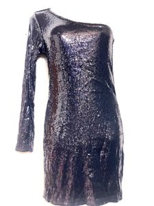 Sequin One-Shoulder Dress