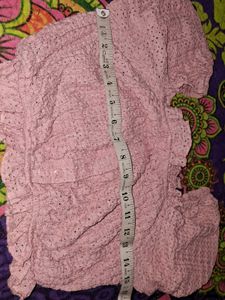 Pink Off-Shoulder Smocked Top